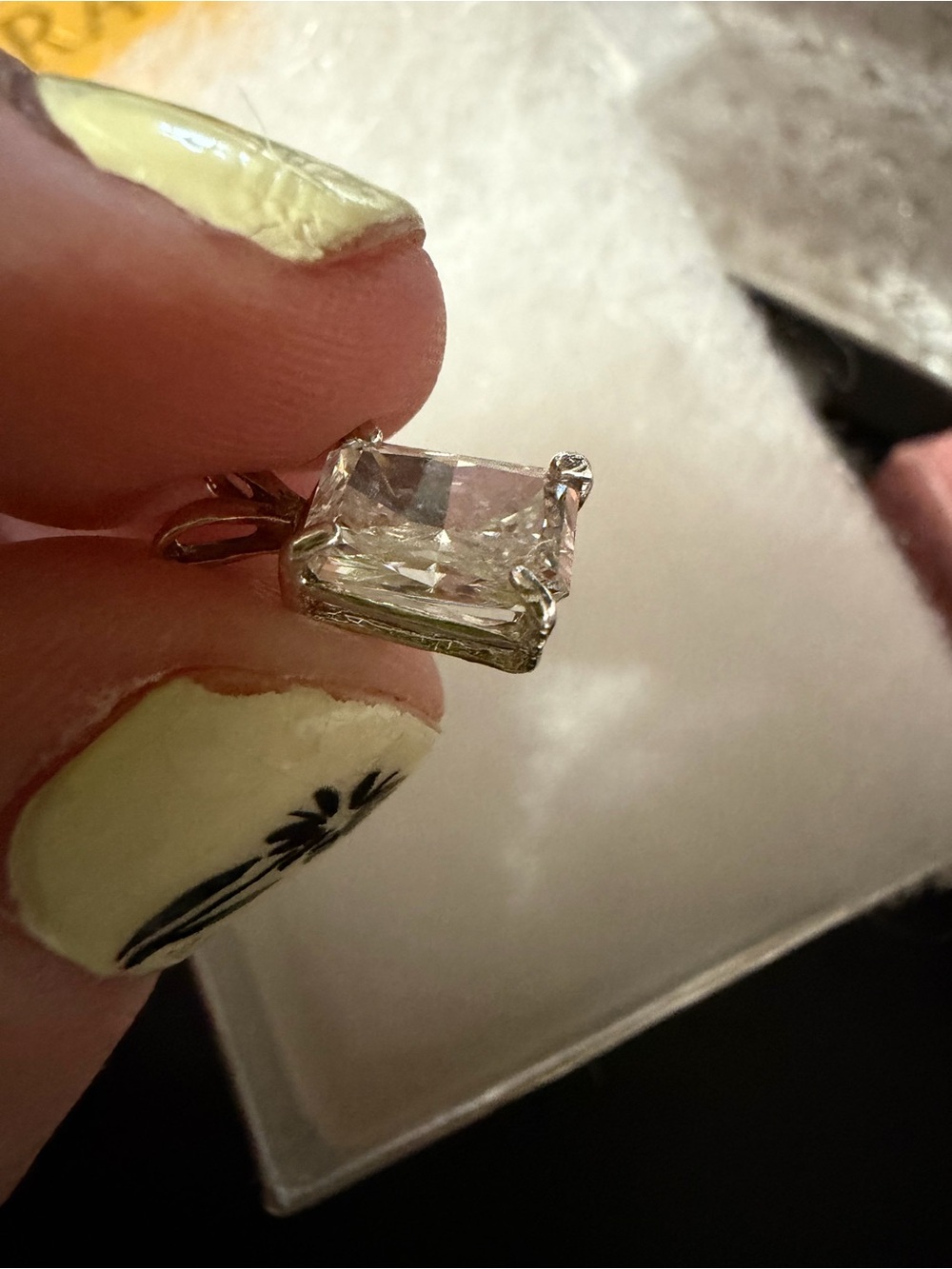 Classic 1.5 carat radiant lab grown diamond Pendant - Picture 8 of 12